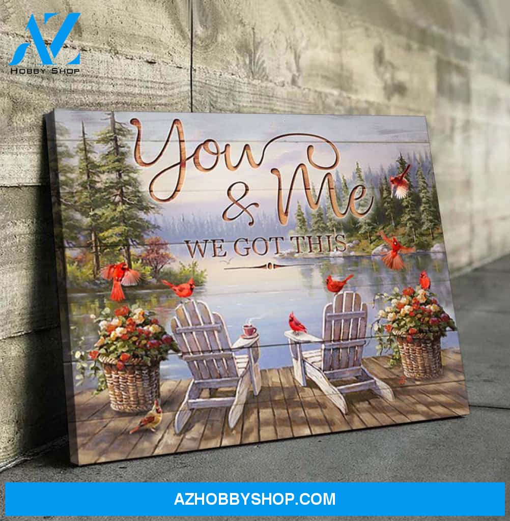 Cardinal You & Me Canvas Wall Art Unique Gifts