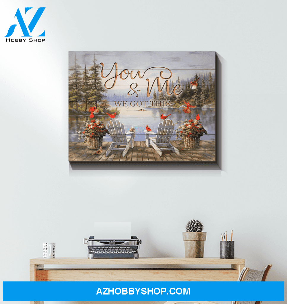 Cardinal You & Me Canvas Wall Art Unique Gifts
