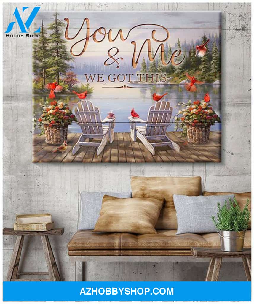 Cardinal You & Me Canvas Wall Art Unique Gifts