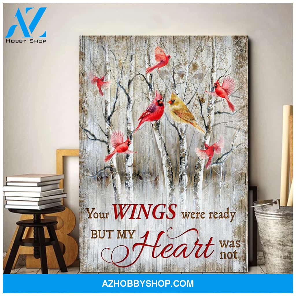 Cardinal Your Wings Were Ready Canvas Wall Art