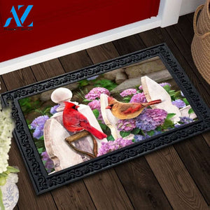 Cardinals and Hydrangeas Doormat - 18" x 30"