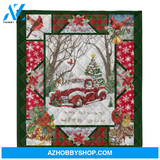 Cardinals Blanket, Red Truck I Am Always With You Fleece Blanket Gift For Family & Friends Gift Home Decor Bedding Couch Sofa Soft And Comfy Cozy