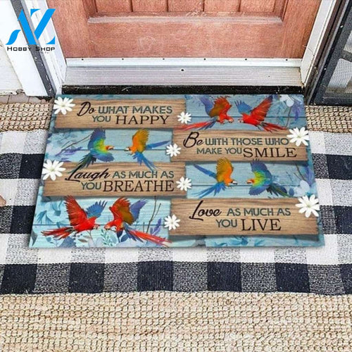 Cardinals Daisy Do What Makes You Happy Be With Those Who Make You Smile Doormat Welcome Mat House Warming Gift Home Decor Funny Doormat Gift Idea