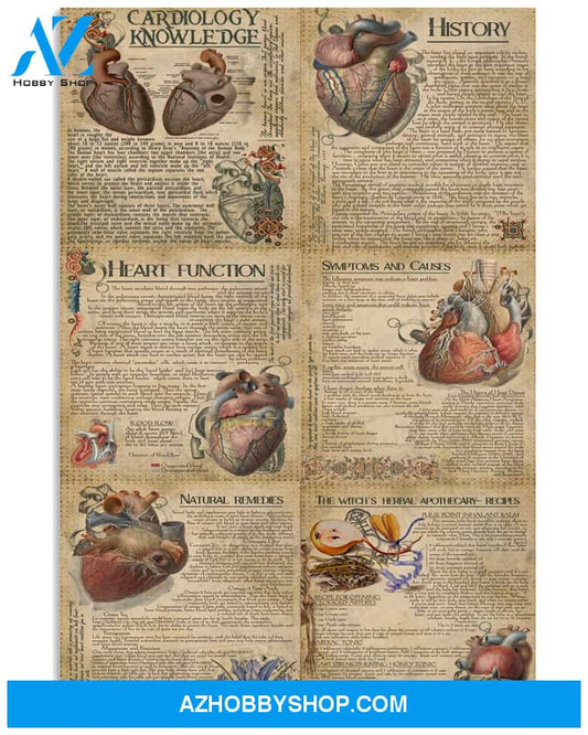 Cardiologist Heart Vintage Poster Wall Decor