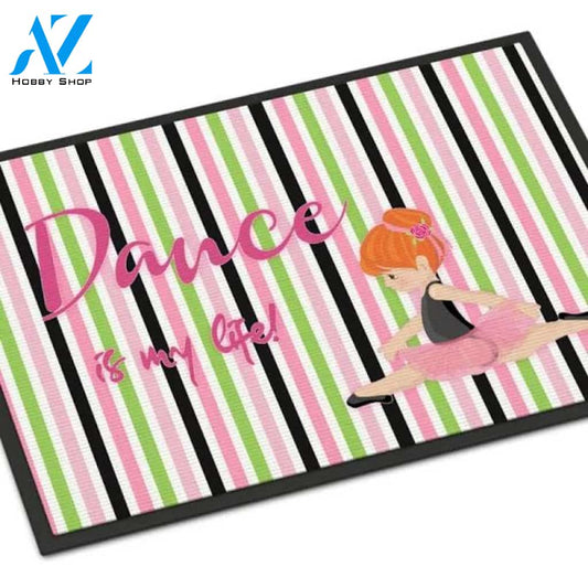 Caroline's Treasures BB5394MAT Ballet Dance Is My Life Red Indoor or Outdoor Mat