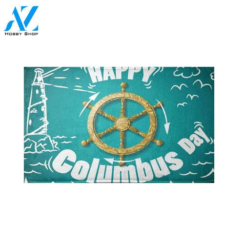 Carpet Columbus Day Greeting Card Entrance Door Mat Indoor and Outdoor Doormat Warm House Gift Welcome Mat Gift for Friend Family