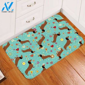 Cartoon Dachshund Door Mat