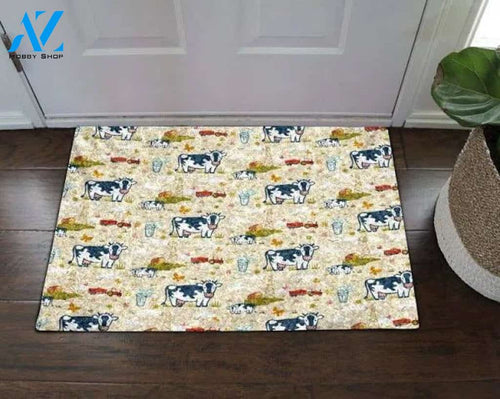 Cartoon Dairy Cow Farm CL19100100MDD Doormat