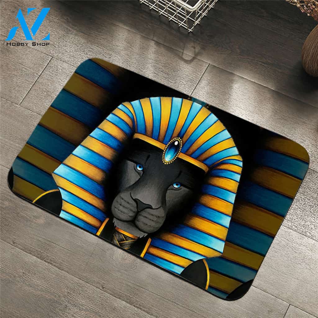Cartooned Anubis Door Mat