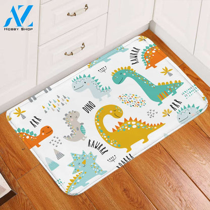Cartooned Dinos RRR Door Mat