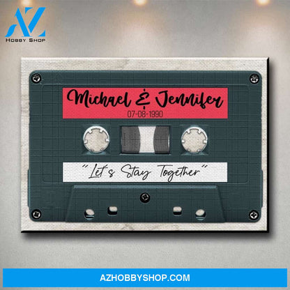 Cassette Tape Names Premium Canvas Black