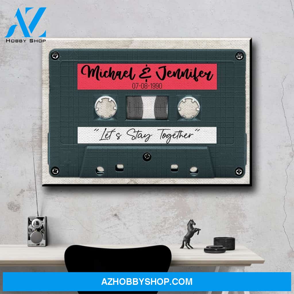 Cassette Tape Names Premium Canvas Black