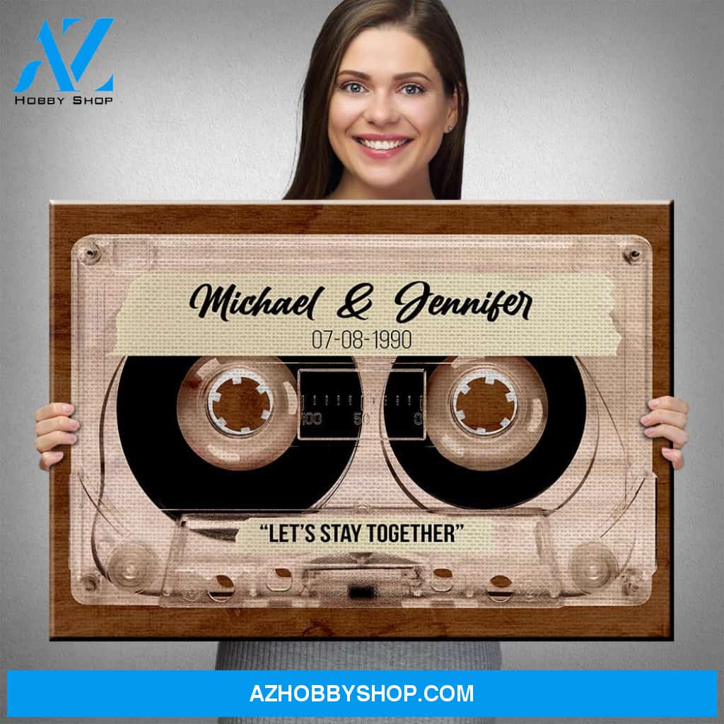 Cassette Tape Names Premium Canvas Clear