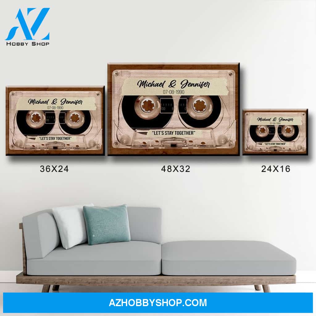 Cassette Tape Names Premium Canvas Clear