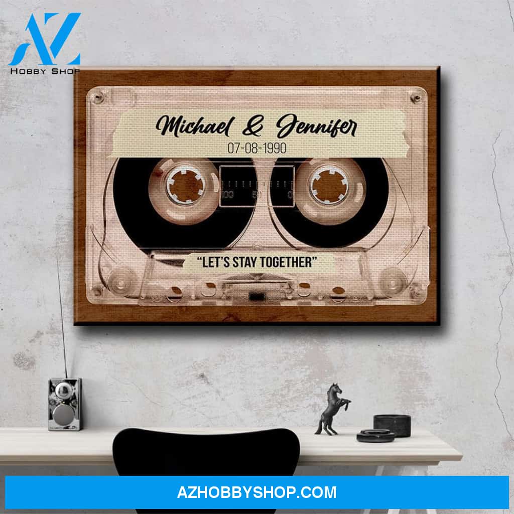 Cassette Tape Names Premium Canvas Clear