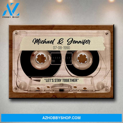 Cassette Tape Names Premium Canvas Clear