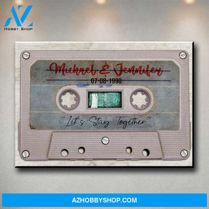 Cassette Tape Names Premium Canvas Gray