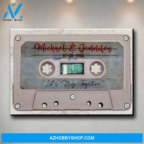 Cassette Tape Names Premium Canvas Gray