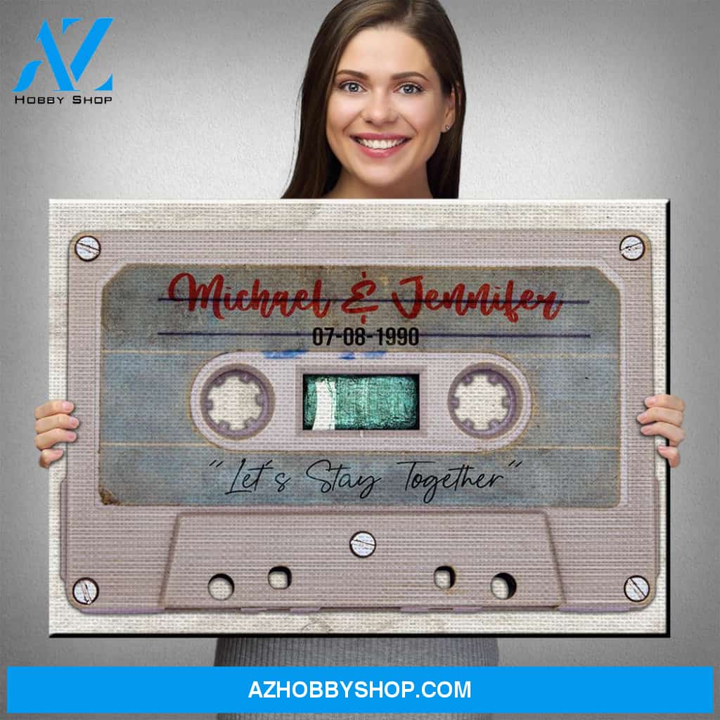Cassette Tape Names Premium Canvas Gray