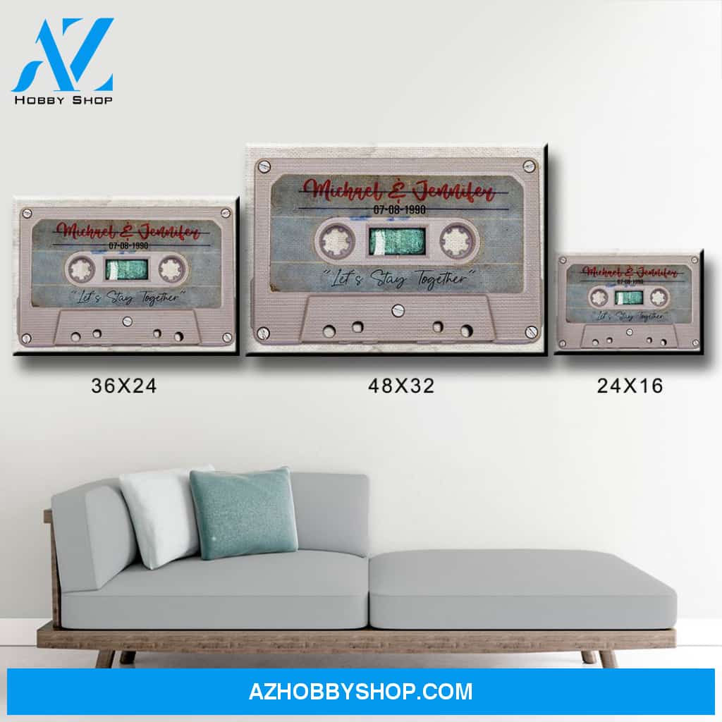 Cassette Tape Names Premium Canvas Gray