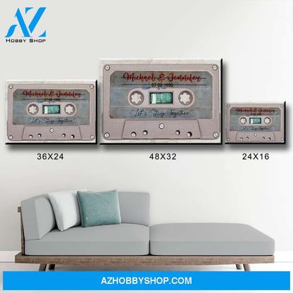 Cassette Tape Names Premium Canvas Gray