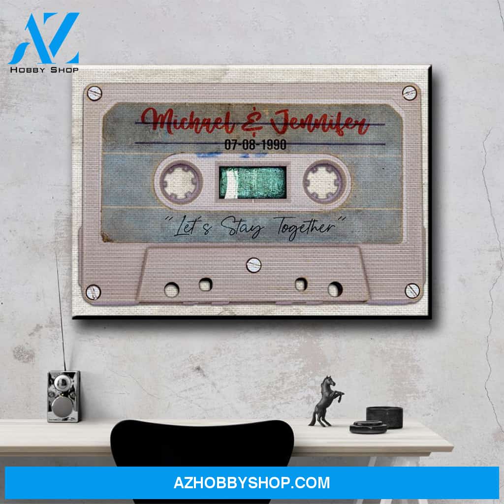 Cassette Tape Names Premium Canvas Gray
