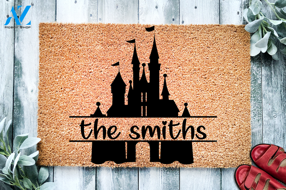Castle Custom Family Name Monogram Doormat | Welcome Mat | House Warming Gift