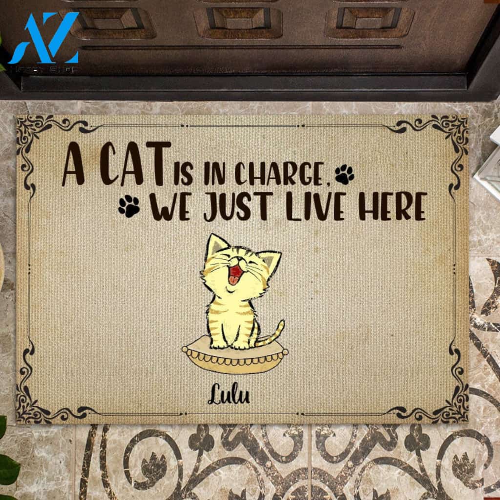 Cat And Their People Personalized Doormat