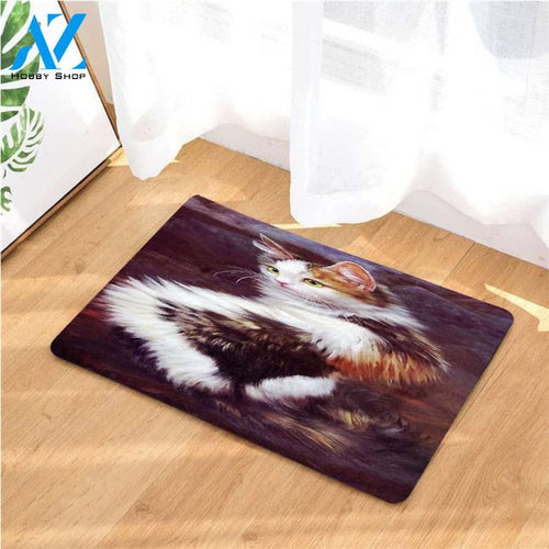 cat art doormats