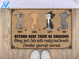 Cat Bad Breath Personalized Doormat | Welcome Mat | House Warming Gift