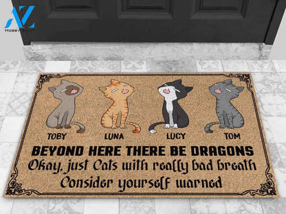 Cat Bad Breath Personalized Doormat | Welcome Mat | House Warming Gift