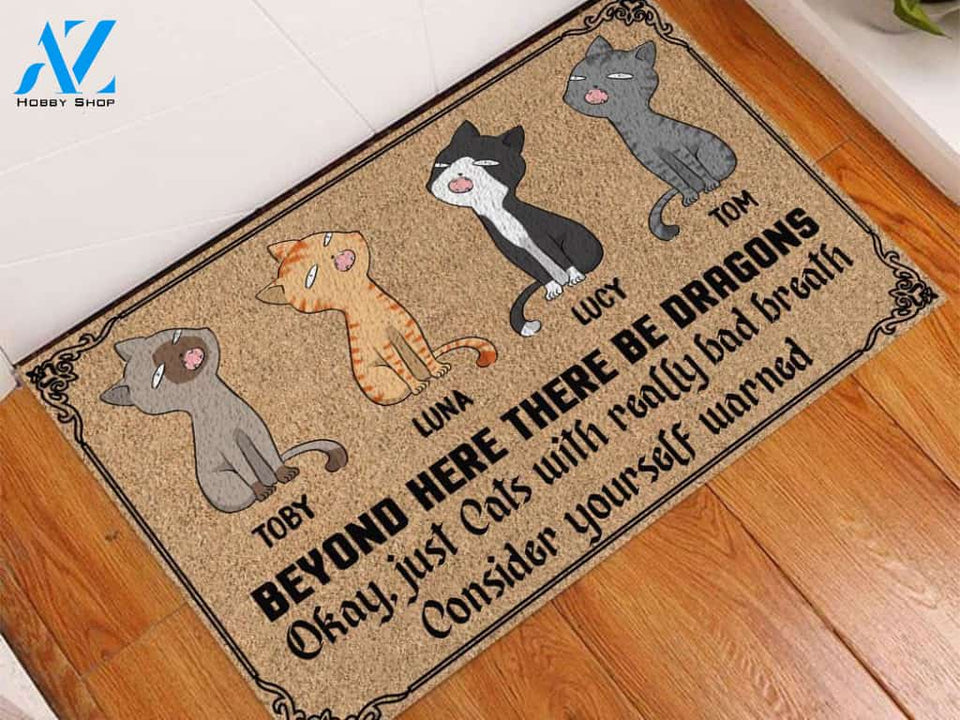 Cat Bad Breath Personalized Doormat | Welcome Mat | House Warming Gift