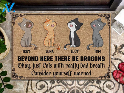 Cat Bad Breath Personalized Doormat | Welcome Mat | House Warming Gift