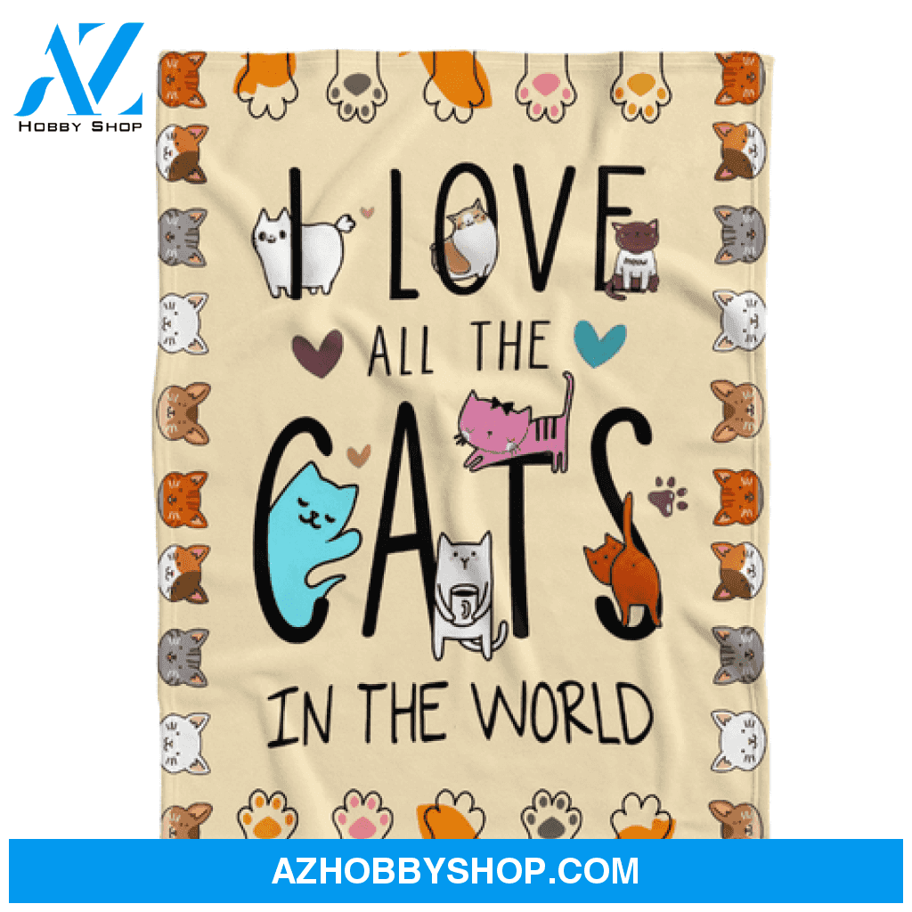 Cat Blanket, I Love All The Cats In The World, Cat Lovers