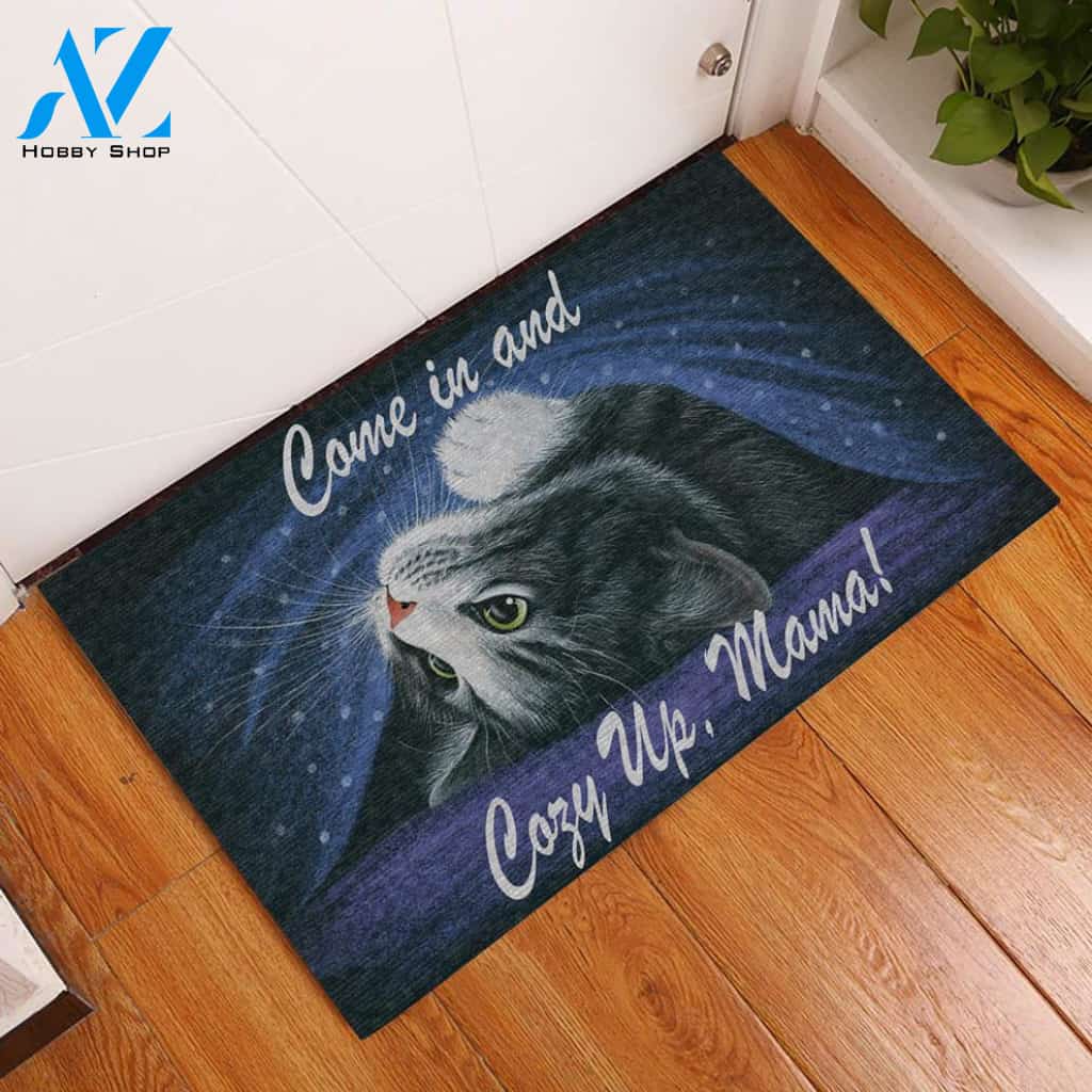 Cat Come In And Cozy Up Mama Doormat Indoor And Outdoor Mat Entrance Rug Sweet Home Decor Housewarming Gift Gift For Friend Family Stem Feminist