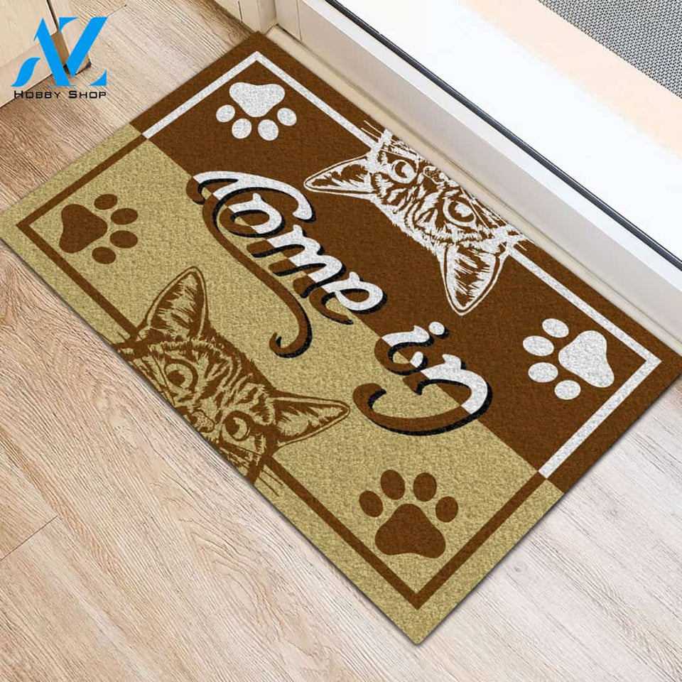 Cat Come In Go Away Doormat | Welcome Mat | House Warming Gift