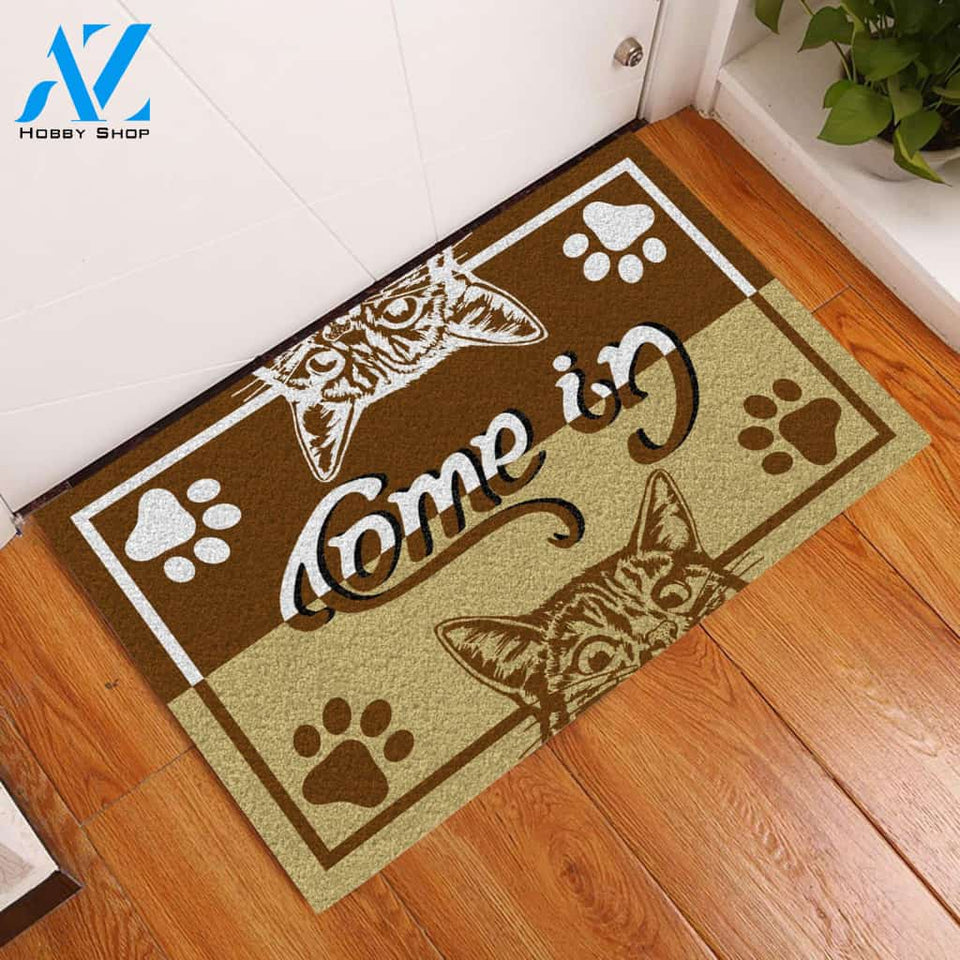 Cat Come In Go Away Doormat | Welcome Mat | House Warming Gift