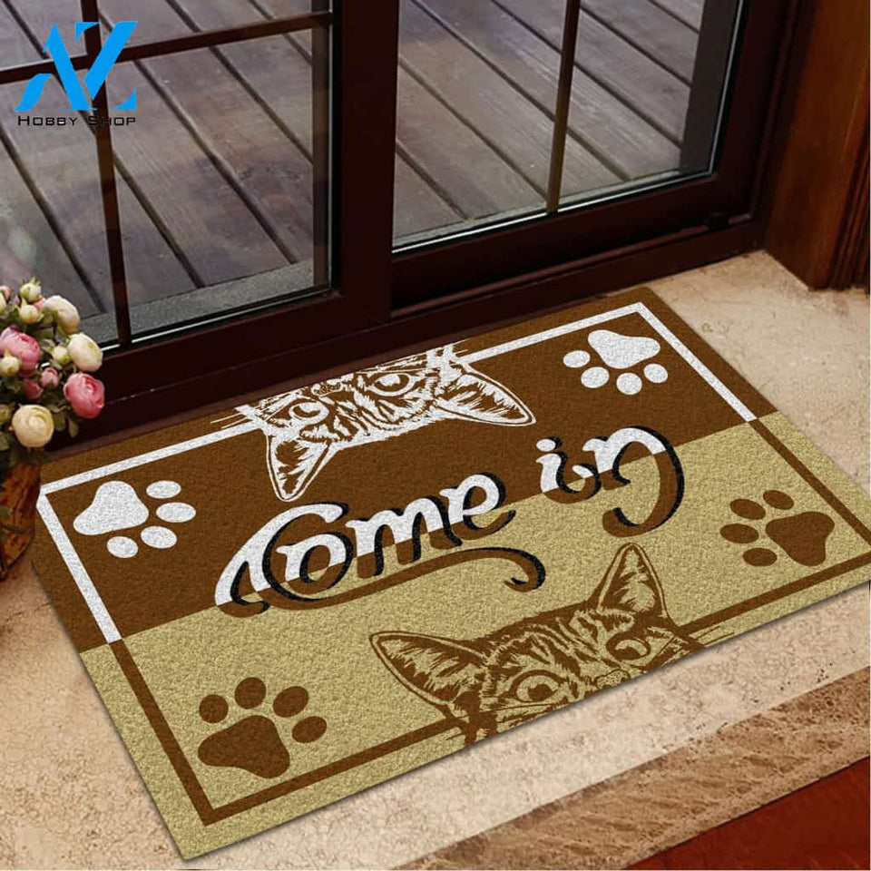 Cat Come In Go Away Doormat | Welcome Mat | House Warming Gift