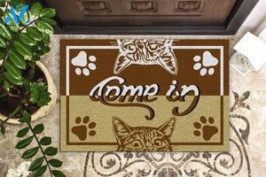 Cat Come In Go Away Doormat | Welcome Mat | House Warming Gift