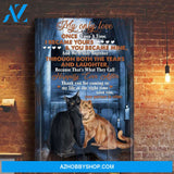 Cat couple - My only love, thank you for coming to my life at the right time - Couple Portrait Canvas Prints - Wall Art