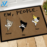 Cat Custom Doormat Ew, People Personalized Gift | WELCOME MAT | HOUSE WARMING GIFT