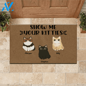 Cat Custom Doormat Show Me Your Kitties Personalized Gift | WELCOME MAT | HOUSE WARMING GIFT