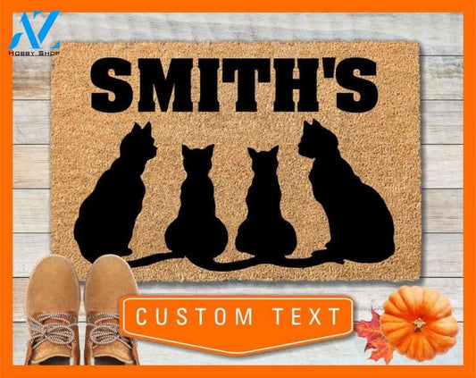 Cat Custom Welcome Doormat, Home Decor, Door Mat, Welcome Mat, Cat Door Mat, Housewarming Gift, Cat DoorMat