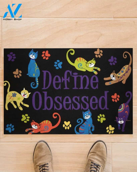 Cat Define Obsessed Doormat | Welcome Mat | House Warming Gift