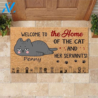 Cat Doormat Customized Welcome To The Home Of | WELCOME MAT | HOUSE WARMING GIFT