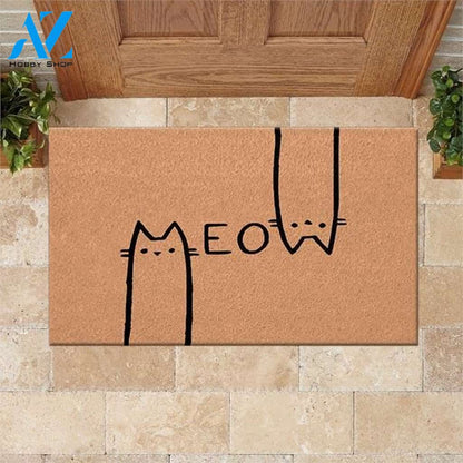 Cat Doormat Meow | Welcome Mat | House Warming Gift