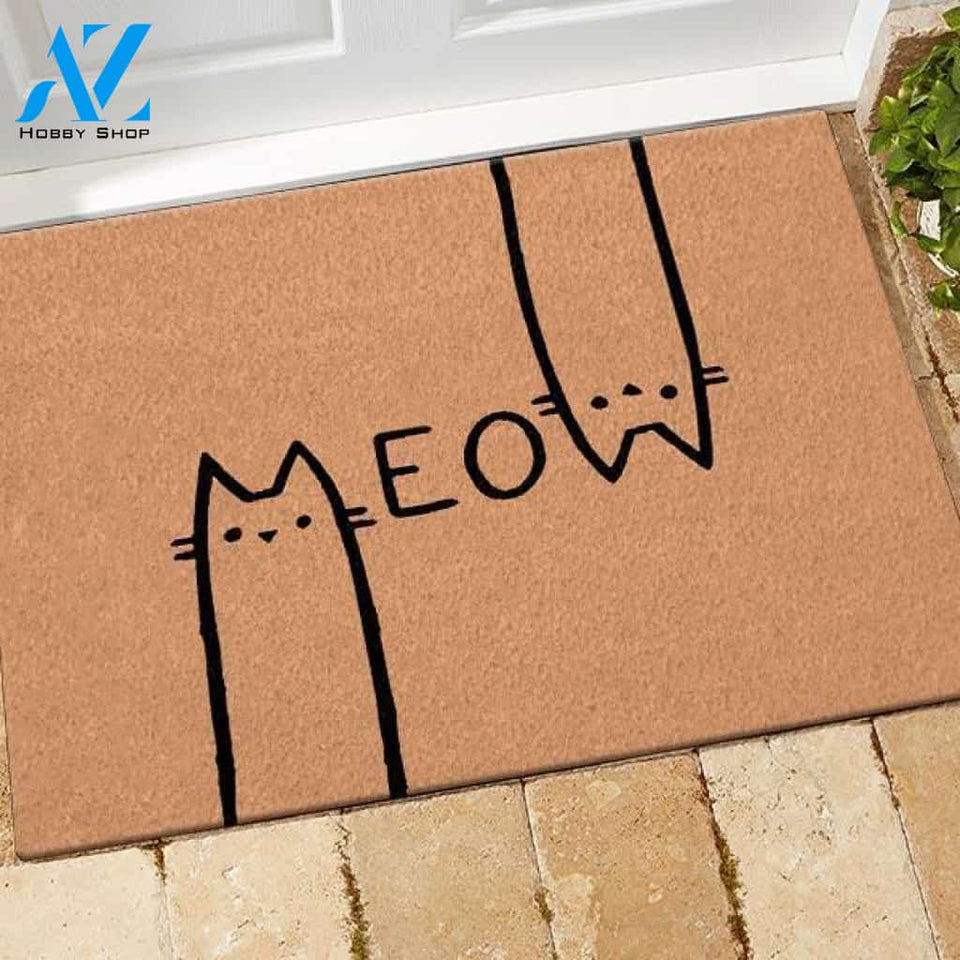 Cat Doormat Meow | Welcome Mat | House Warming Gift
