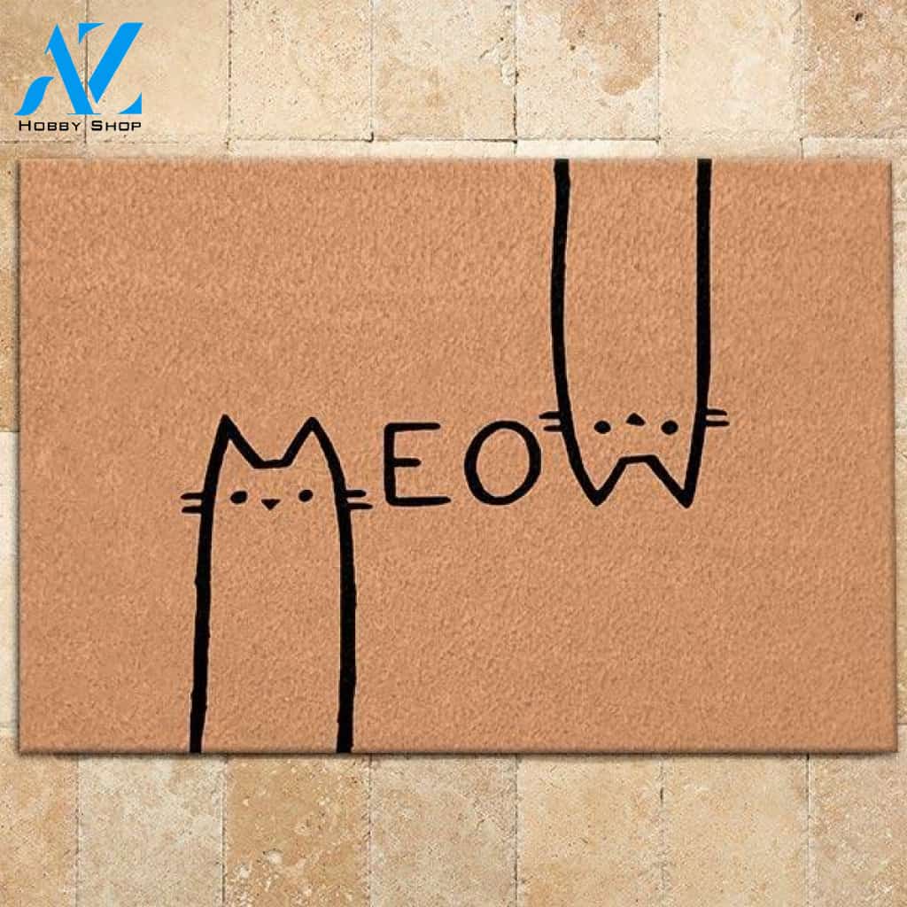 Cat Doormat Meow | Welcome Mat | House Warming Gift