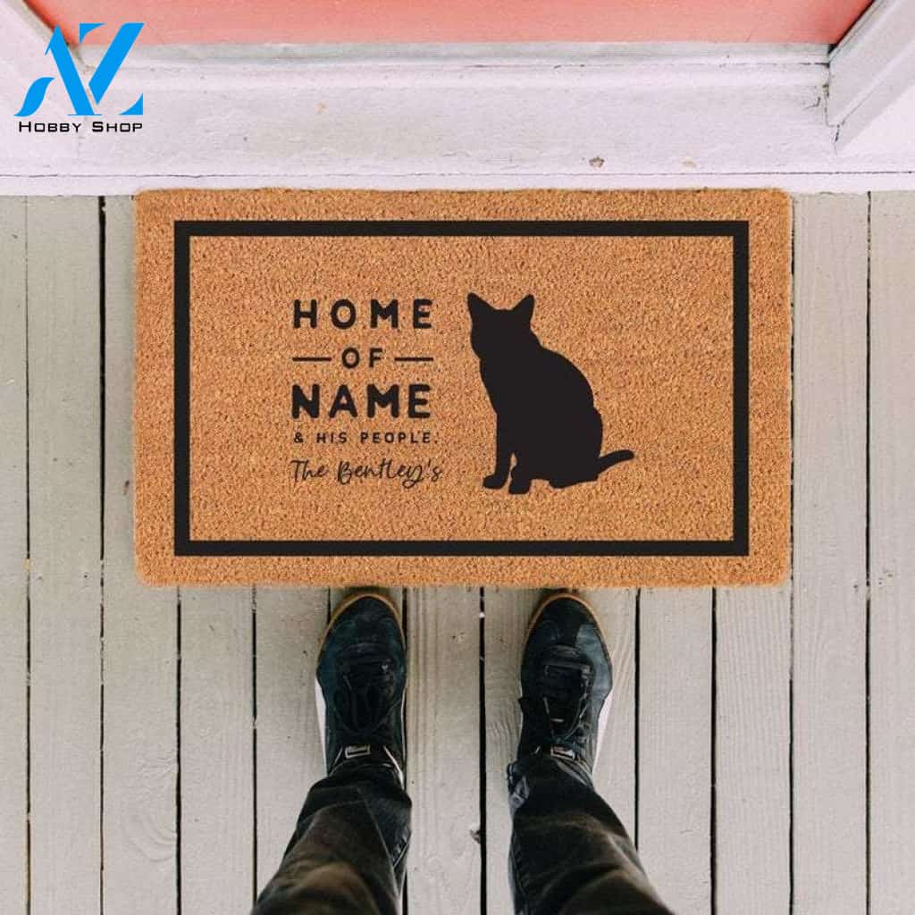 Cat Doormat - Cat Welcome Mat - Welcome Door Mat - Welcome Doormat - Housewarming Gift - Closing Gift