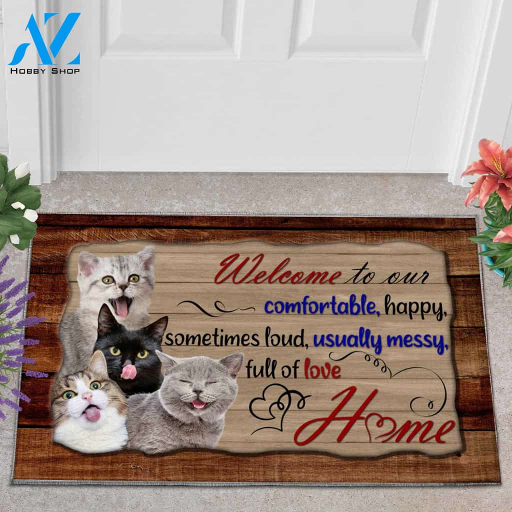Cat Full Of Love Home Funny Indoor And Outdoor Doormat Warm House Gift Welcome Mat Birthday Gift For Cat Lovers